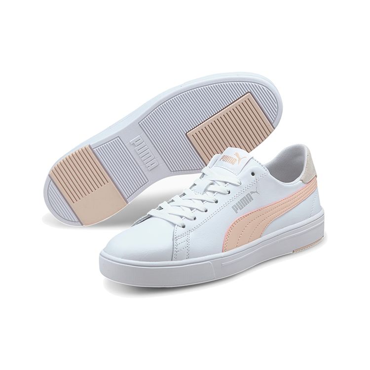 Puma Serve Pro Lite Casual Comfortable Low-Top Sneakers Women Sneakers White Pink 374902-06