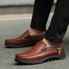 Herren Lederschuhe Neue handgefertigte Freizeitschuhe mit weichen Sohlen Bequeme atmungsaktive Herren-Turnschuhe Trend Faule Wilde flache Schuhe