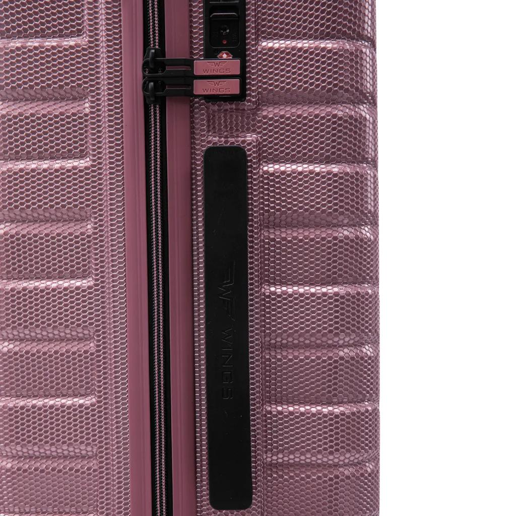 Set of 3 Wings Crake Polycarbonate 100% Rose Gold Suitcases