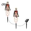 Glowing Skull Figurines for Lawn Solar Skeleton Yard Stake Light, Halloween Garden Decor Outdoor Lights with Cloak, Waterproof Lamp Haunted