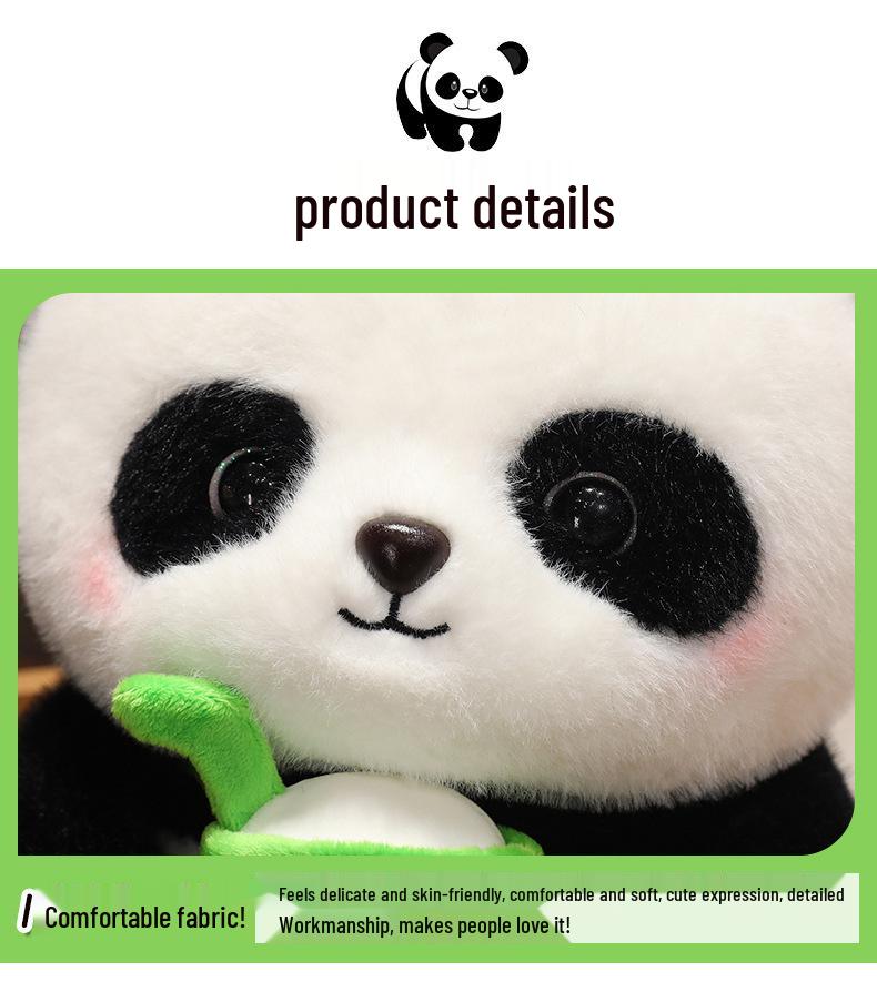 Cute Panda Milk Tea Plush Toy – Hugging Pillow & Souvenir