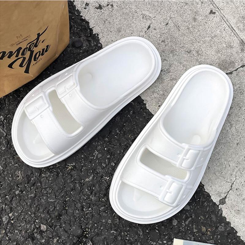 EVA Thick Bottom Simple Hollow Out Breathable Anti-slip Women Sandals 2024new Fashion Casual All-match Women Slippers Summertime