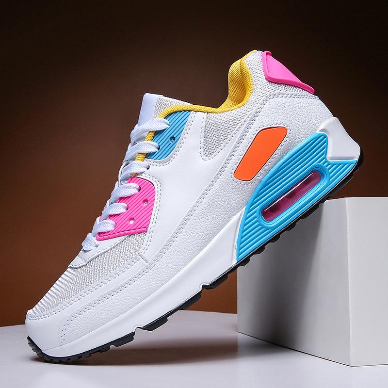 Unisex Leichte Atmungsaktive Mesh Laufschuhe, Große Größen, Trendiges Colorblock-Design