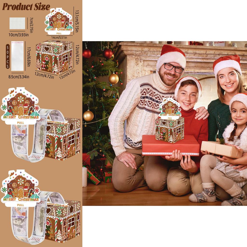 Gingerbread Man Christmas Gift Box With Paper Design For Holiday Parties And Gift Giving