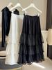 Frühling/Sommer Spitzen-Patchwork Netz-Puffballrock - High Waist A-Linie Gaze-Schichtrock