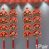 1 pair Hollow New Year Decorations Tassels Couplets Ornaments Hanging Ornament Hanging Vietnamese Red Couplets