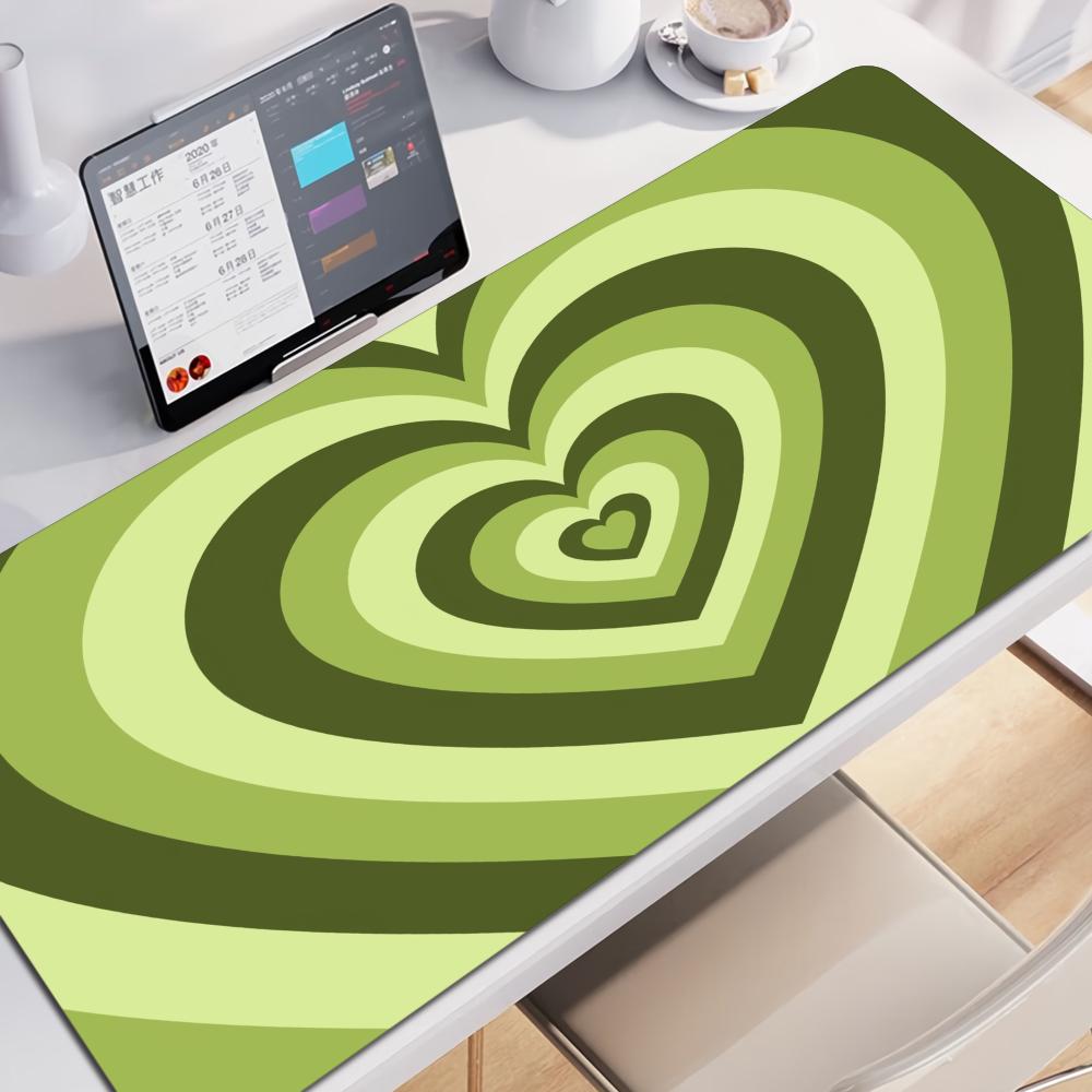 HD Print Large Gaming Mouse Pad XXL Gamer Keyboard Mat Rubber Coffee Love Mousepad Blue NonSlip Desk Mat Cute Girls Carpets