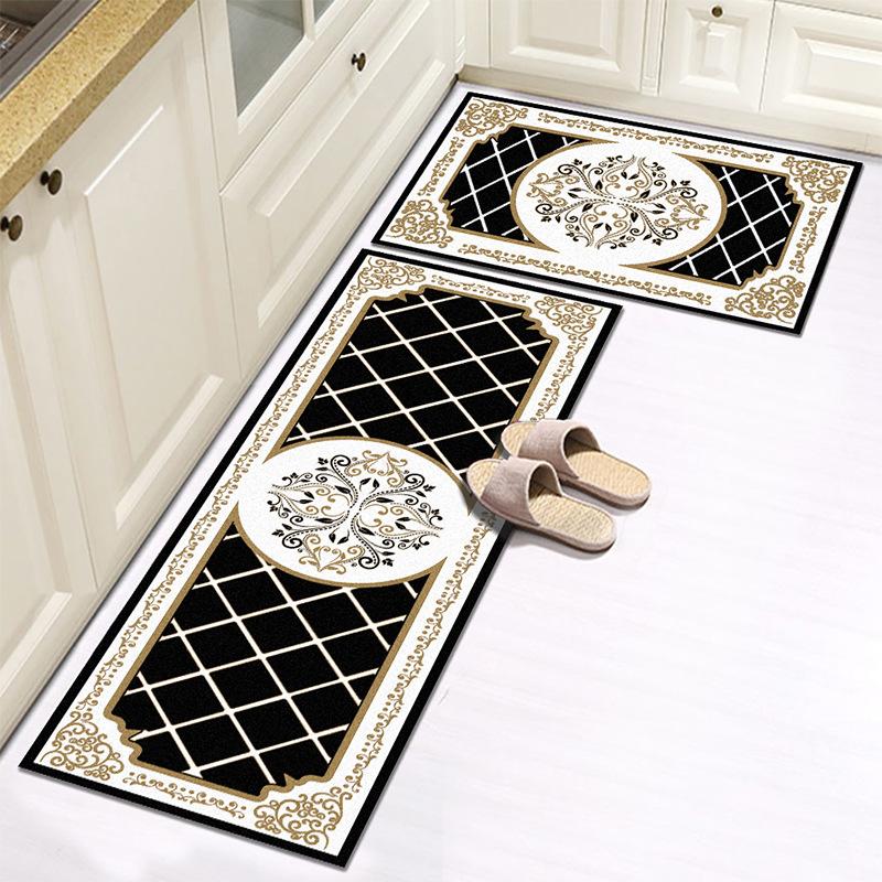 WTEMPO Kitchen Carpet Printed Carpet Thick Foot Mat Floor Mat Simple Door Mat Entrance Door Mat