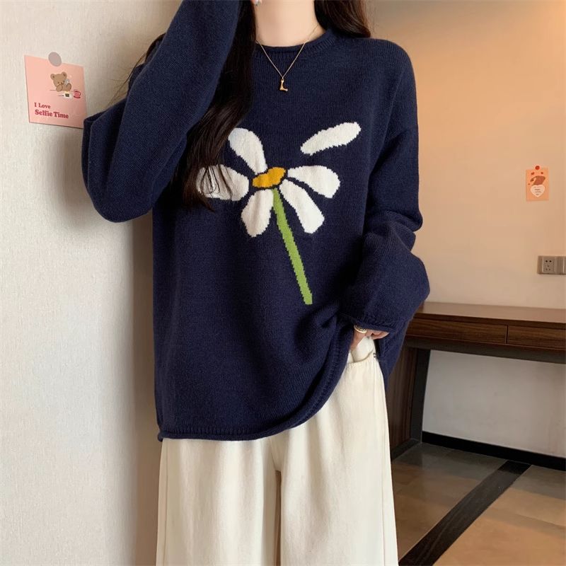Sweater for Women Winter Thickened Pullover Warm Knitted Stretchy Long Sleeve Oversize Jumper Tops