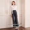 Women's Lyocell-Cotton Blend Wide-Leg Suit Trousers