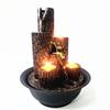 Resin Waterfall Fountain for Home Office Feng Shui Relaxation Top Water Feature with Lights Delightful Tabletop Ornaments Gift