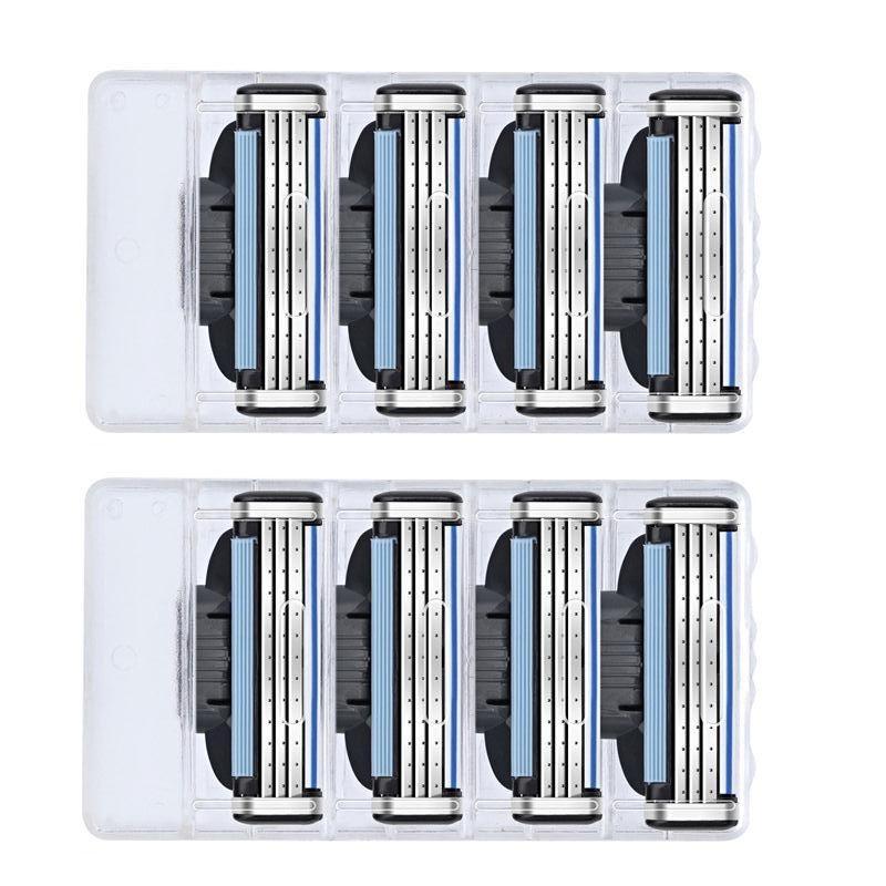 New 8PCS Blade Men Shaving Cassettes Shaving Cartridge Razor Blades