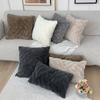 Color Stripe Solid Plush Pillowcase Cushion Cover Bedroon Fashion Decorations