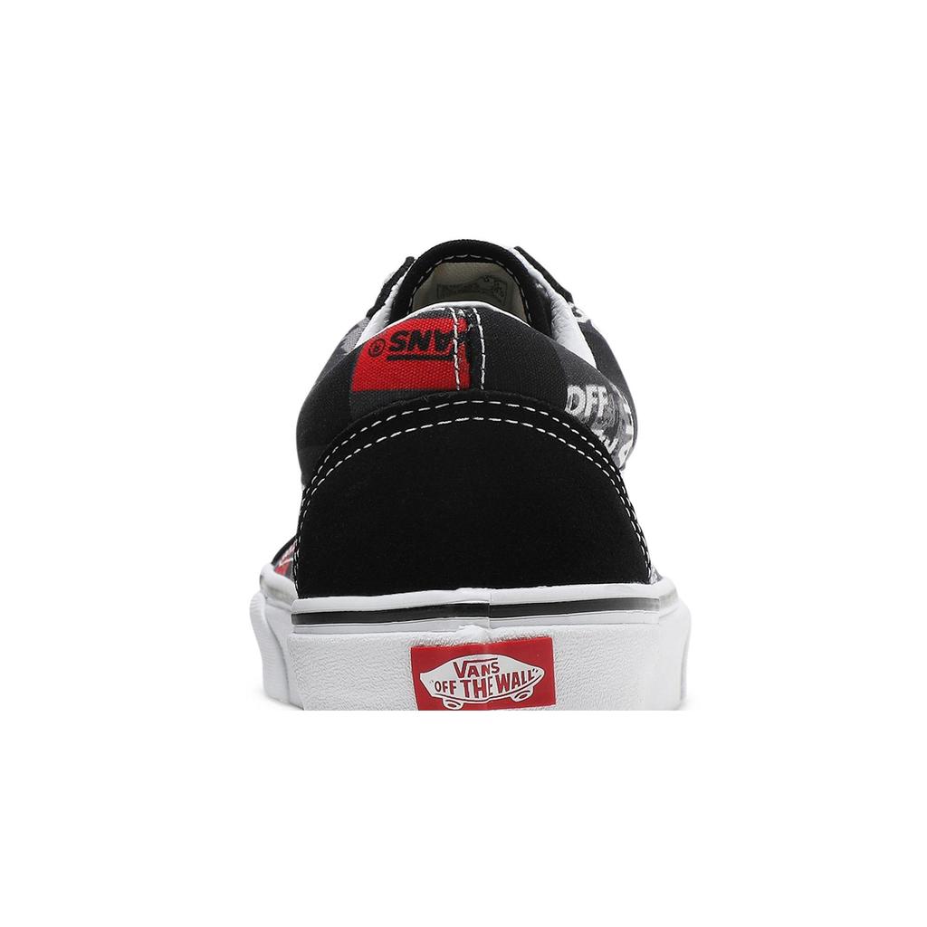 Vans Old Skool 'Packing Tape - Black' (Unisex) Black / Red / True White Skateboard Shoes VN0A4U3BWZ4