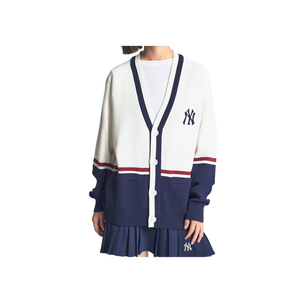 New MLB Varsity New York Yankees Knitwear Unisex Cream 3AKCV0144-50CRS