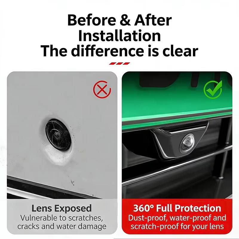PAJL2 2Pcs Car Camera Protective Cover Reverse Image Lens Stickers For Tesla SpaceX Model 3 Y S X Y-Eur Highland Roadster Bonina Coil