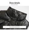 Glossy Wash-Free Down Cotton Vest for Women - Autumn/Winter Stand-Up Collar, Sleeveless, Fashionable Outerwear