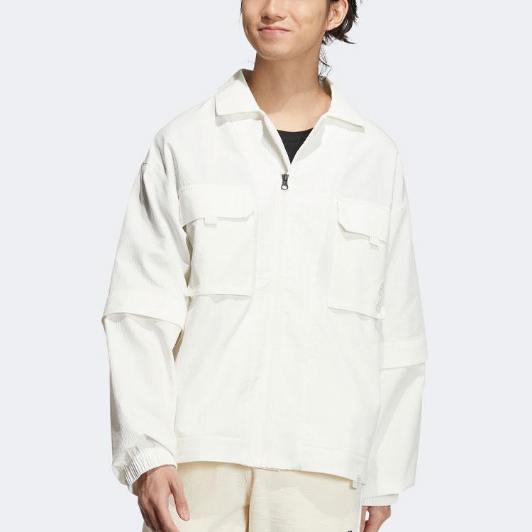 Adidas Woven Jacket Detachable Sleeves Casual Sportswear Unisex Outerwear Bright-White IA8168