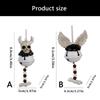 Devil Skull Windchime with Detailed Resins Metal Bells Halloween Home Decors Hanging Ornament for Horror Atmospheres