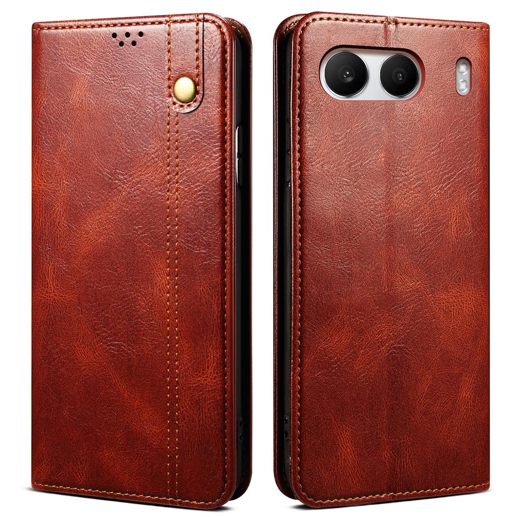 For OnePlus Nord 4 Case Crazy Horse Texture Waxy Leather Wallet Stand Cover