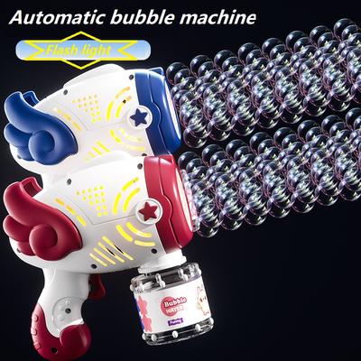 Elektrický stroj na výrobu bublin Blikající světlo Hudba Automatický bublifuk Mýdlo na výrobu bublin Pistole pro děti Dětské venkovní hračky