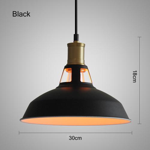 Vintage Pendelleuchten E27 Weiß Schwarz Retro Hängelampe Lampenschirm Für Loft Bar Küche Esszimmer Schlafzimmer Heimbeleuchtung