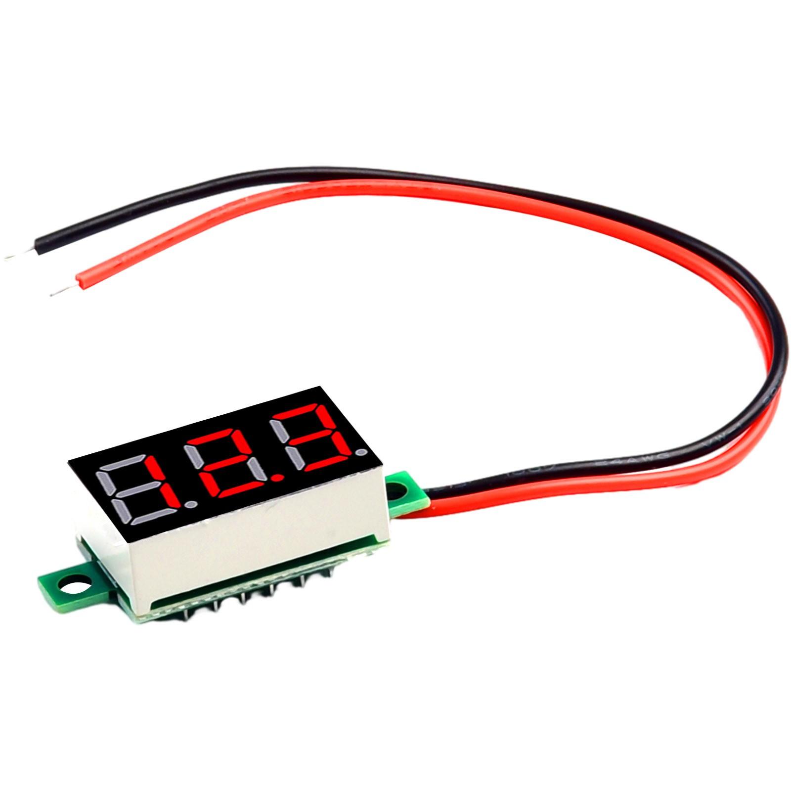 

0,36-дюймовий світлодіодний цифровий 2-рядковий таблиця напруги постійного струму, червоний, синій, зелений, вольтметр постійного струму 4,5-30 В червоний