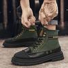 Men's Canvas Shoes Fashion Work Boots High Top Desert Boots Wear-resistant Men Boots Autumn Mens Platform Casual Shoes New Botas