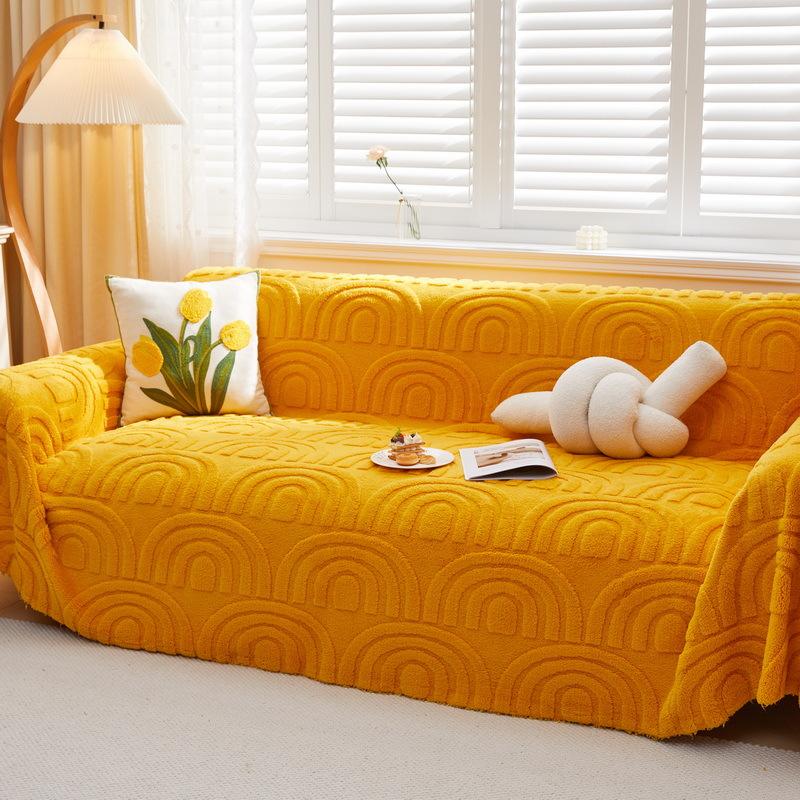 

Зимний плюшевый чехол для дивана, чехол для дивана с изображением кошки, простой современный утолщенный чехол для дивана, универсальное полотенце для дивана 180*230cm