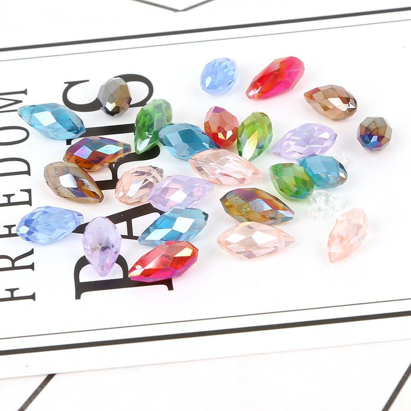 6x12mm Glas Kristall Perlen mit horizontalem Loch für DIY Schmuck & Ohrringe