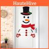 Adorable Christmas Door Decor Felt Cartoon Wall Stickers Featuring Reindeer Snowman And Santa Designs