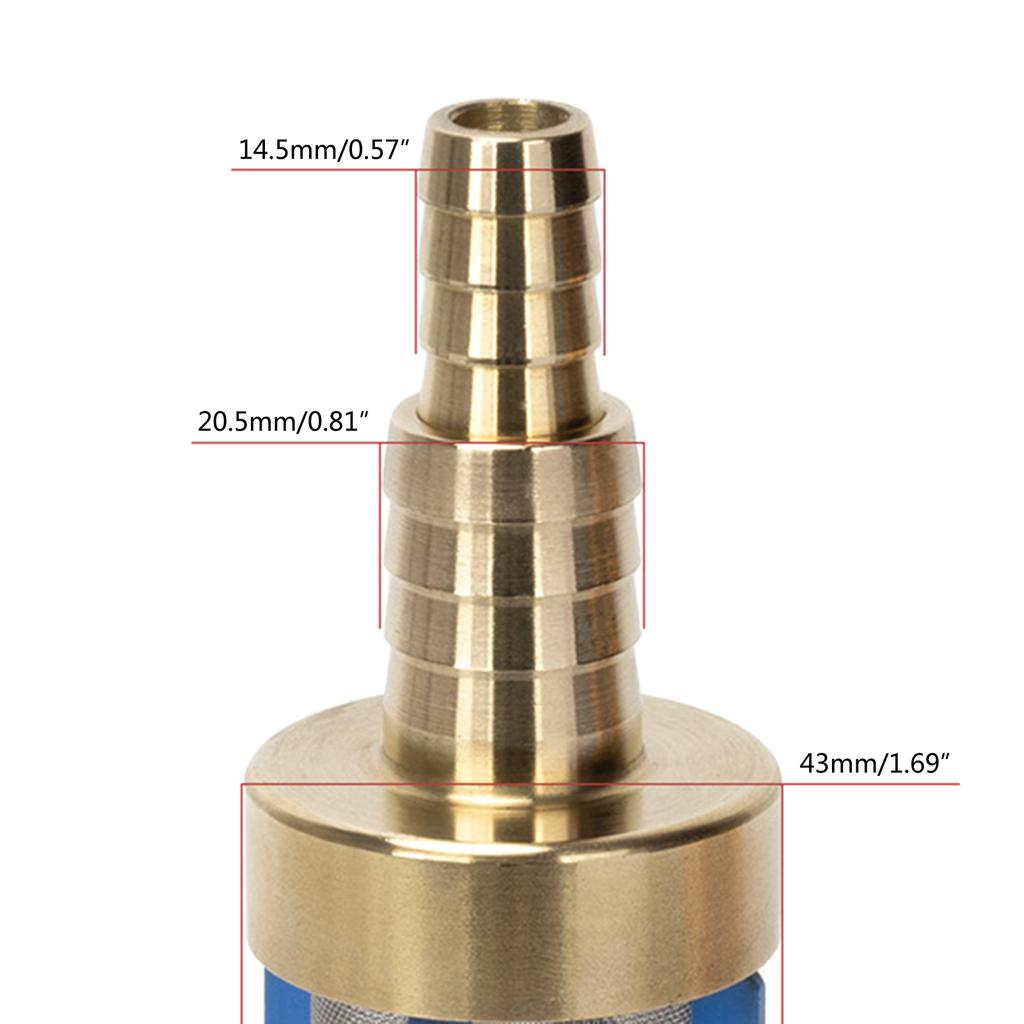 Powerful Tools 3/4 Inch 1/2 Inch Brass Water Filter Suction Filter Hose Pressure Washer Water Pump Sieve Pickup Filter