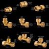 New Male/Female Thread Brass Pipe Fitting 2/3 Ways 1216 Pipe Connectors Copper Connectors Solar Water Heater