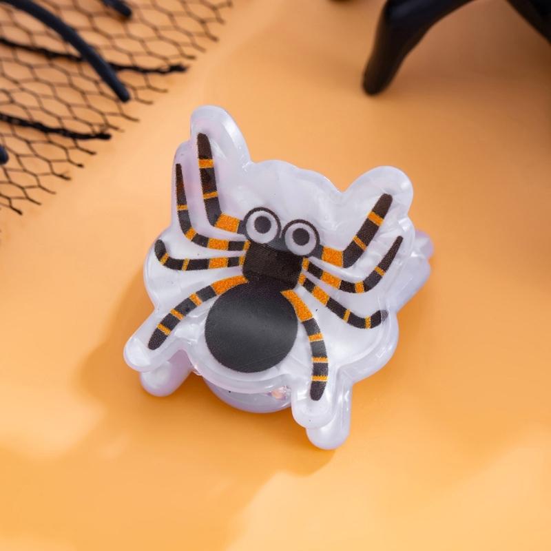 1PC Halloween Bat Pumpkin Spiders Hair Clip For Kids Party Costume Accessories Practical Acrylic Design Safe Hairpins