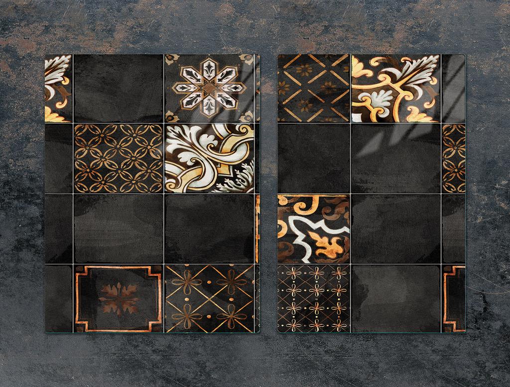 PIANO COTTURA PROTETTIVO IN VETRO 75x52 MOSAICO