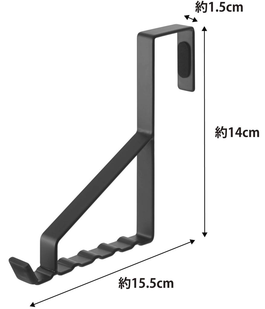 Yamazaki Jitsugyo Door Hanger Smart 6 Rows Black 2763