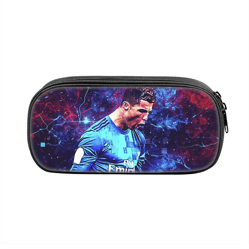 Ronaldo Astuccio per Ragazzi e Ragazze Borsa Portapenne Stella del Calcio Scatola Portapenne con Zip per Ragazzi e Ragazze Miglior Regalo Borse Cosmetiche da Donna