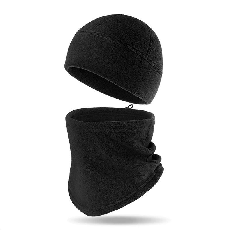 Warm Winter Skull Cap Polar Fleece Outdoor Sports Skiing Cycling Cap Unisex Cold-proof Breathable Running Beanie Cap