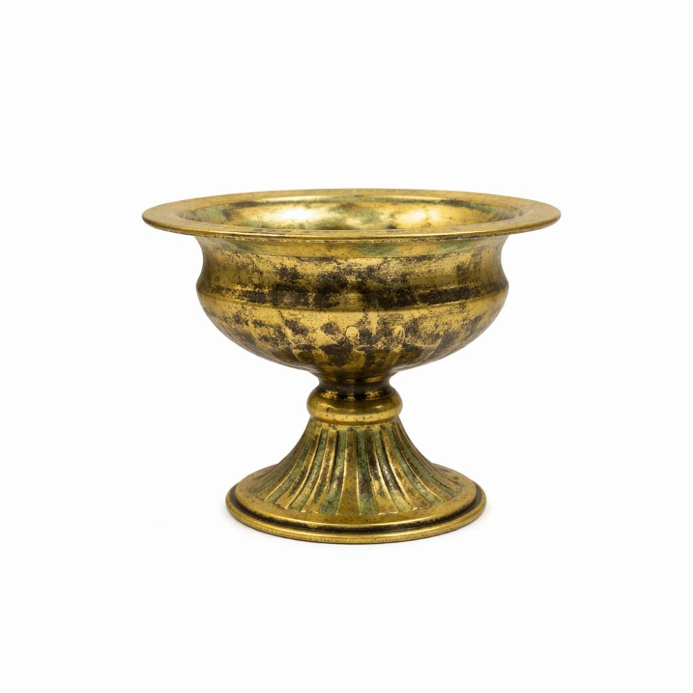 European Retro Flower Vase High-footed Metal Urn-shaped Vase Elegant Luxury Flower Pots Floral Arrangement
