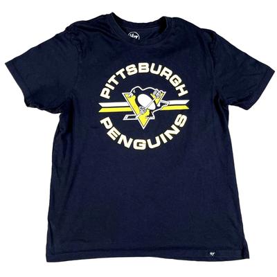 47 Brand Pittsburgh Penguins 100% Cotton Black T-Shirt Size Medium