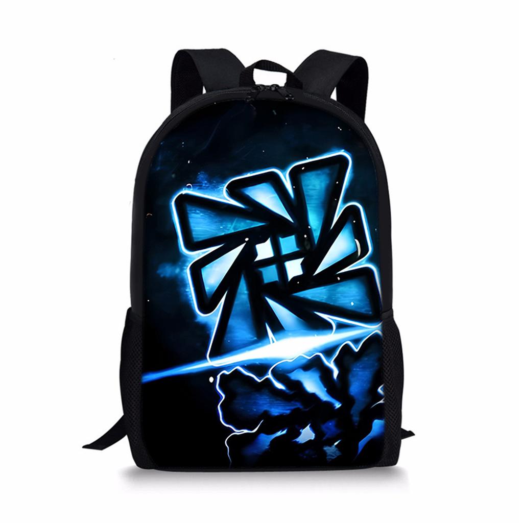 Trendige Beliebte Geometry Dash Notizbuch Rucksäcke Schüler Schultaschen 3D Druck Oxford Wasserdicht Jungen/Mädchen Laptop Rucksäcke