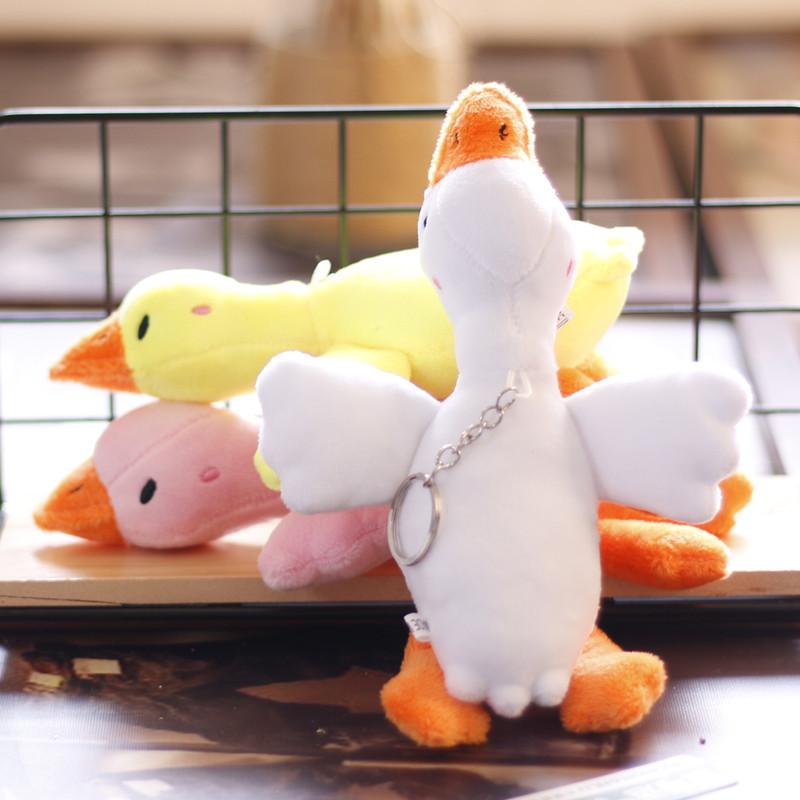 Ins Cute Cute Big White Goose Pendant Plush Toy Doll Big Goose School Bag Hanging Ornament Doll Keychain