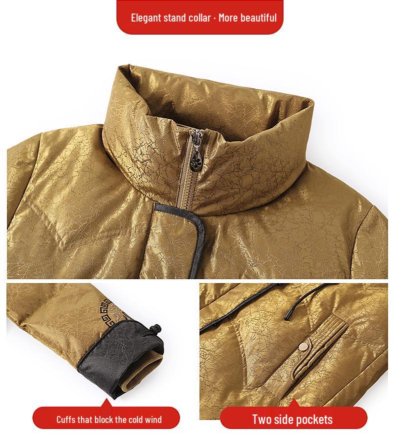 Mid-Aged & Elderly Women's Thick Winter Down Jacket, Short Style - Perfect for Mothers, Grandmothers & Wives (Ages 60-70).