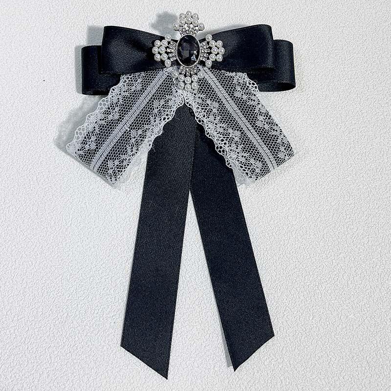 Fabric Lace Bowknot Brooches For Women   Corsage Shirt Collar Pin Luxulry Jewelry Accessories