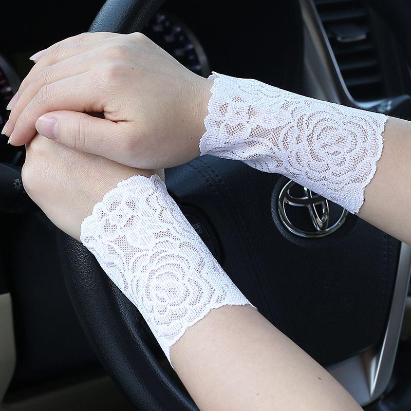 Scar Covering Tattoo Tattoo Sun Protection Female Lace Lace Wristband Decorative Cuff Thin Short Driving High Elastic Wristband