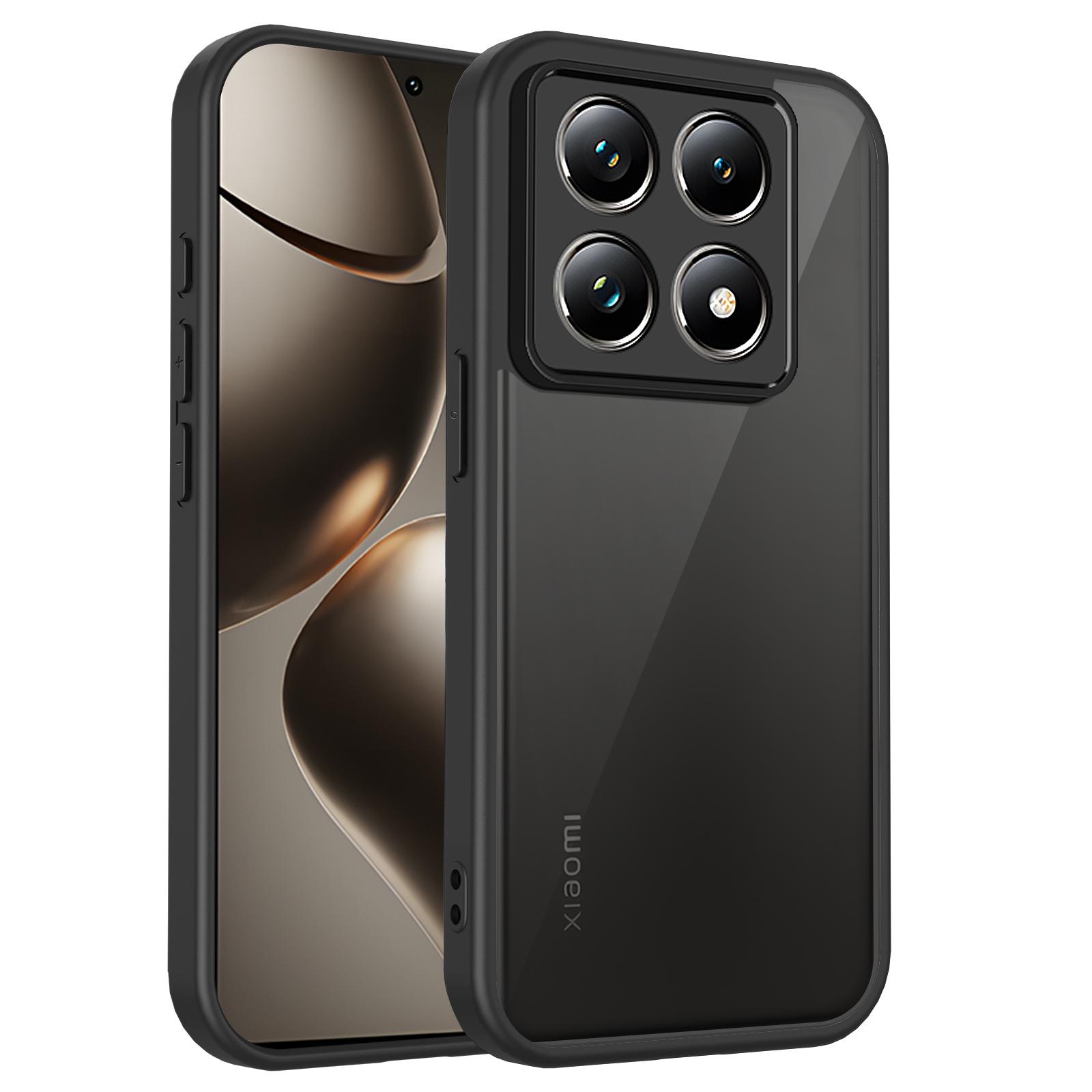 

Armor Simple Clear Camera Protection Phone Case For Xiaomi 15T 14T Pro Ultra Matte Black Shockproof Acrylic Hard Cover Funda Xiaomi 14 Ultra чёрный