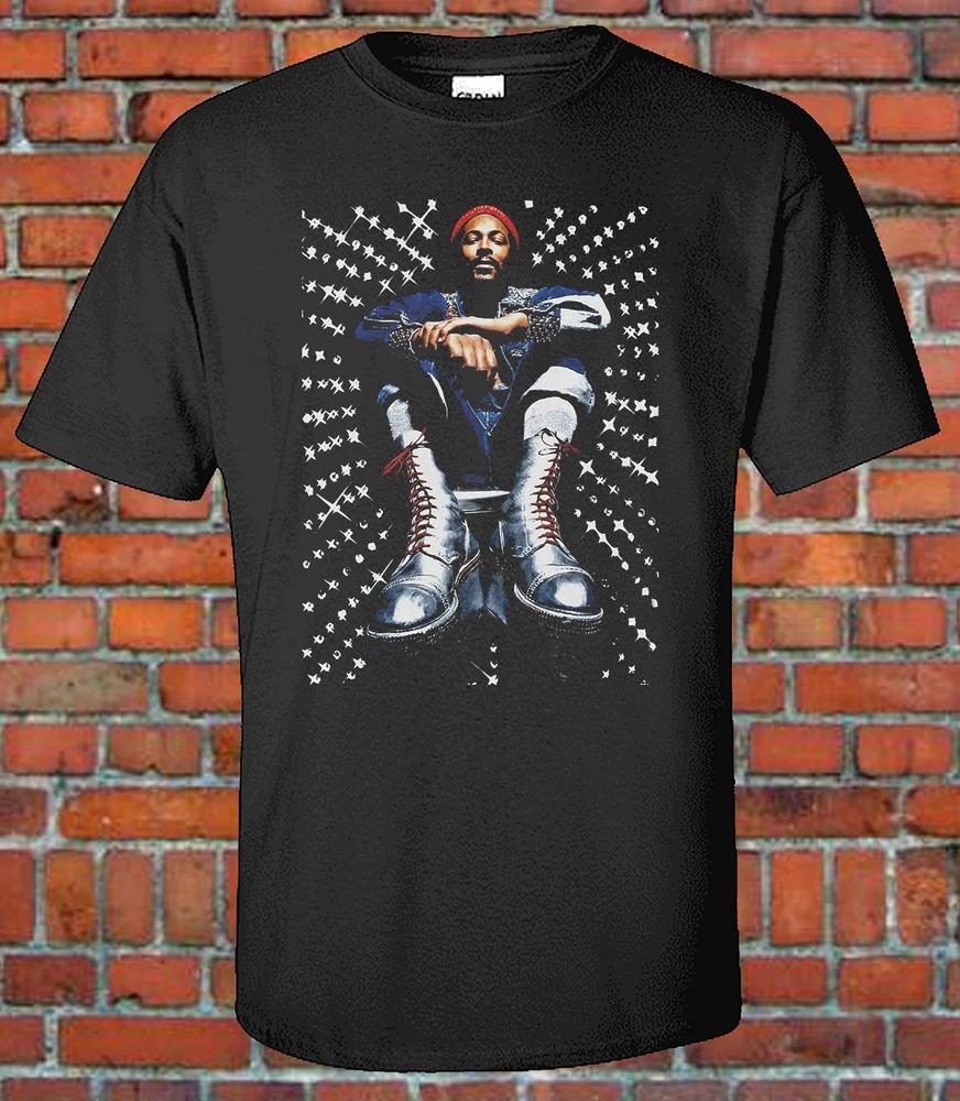 Retro Soul Legend Starry Graphic Tee Vintage 70s Style Urban Streetwear Marvin M