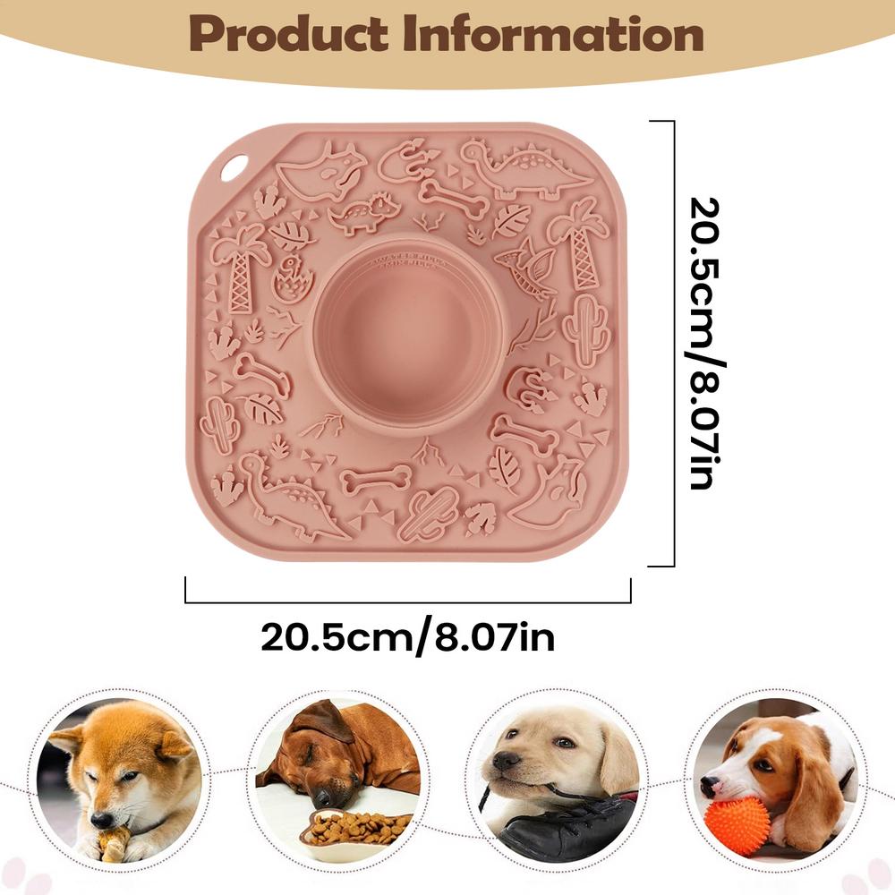 Tapete de Lamber para Cães Silicone Formato Vulcão Antiderrapante Alimentador Quebra-cabeça Tapete de Lamber Com Ventosa Para Cães e Gatos Para Filhotes Gatinhos Animal de Estimação