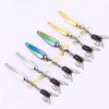 5Pcs Metal Propeller Fishing Lures Compact Portable Easy to Use Fly Spinning Propeller Metal Sequin Hard Baits