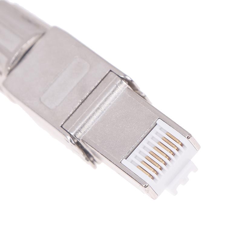 1Pc Rj45 Cat7 Connectors Tool-Free Reusable Shielded Ethernet Termination Field Modular Plugs 2000Mhz 40Gbps Lan Cable 22-26Awg